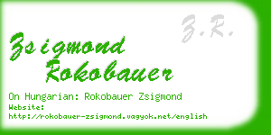 zsigmond rokobauer business card